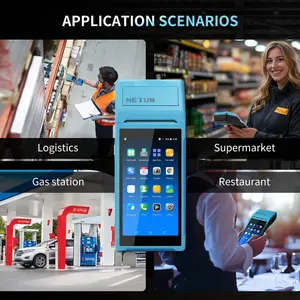 NETUM Handheld PDA Android 11.0 POS Terminal Receipt Printer