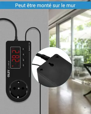 NICREW Digital LED Heating and Cooling Temperature Controller Thermostat 