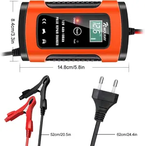NWOUIIAY Smart Battery Charger 12V 4A for Car Bike 