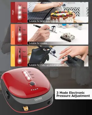 Oasser Airbrush Set Compressor Dual Action 3 Modes Rechargeable 1000 mAh Battery 0.3 mm Nozzle 7CC Cup Airbrush Gun