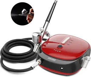 Oasser Airbrush Set Compressor Dual Action 3 Modes Rechargeable 1000 mAh Battery 0.3 mm Nozzle 7CC Cup Airbrush Gun