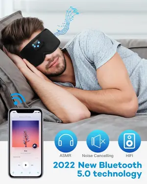 onaEz 3D Sleep Eye Mask Wireless Bluetooth Music Sleep Mask with Built-in Speaker & Microphone