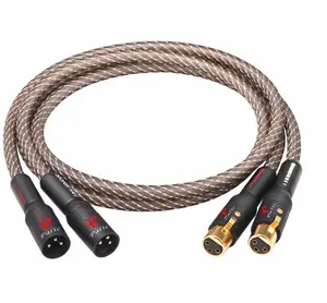 Palic HiFi XLR Audio Cable Quad Shielding Noise-free 2XLR Male to 2XLR Female 24K Gold Plated 3-Pin