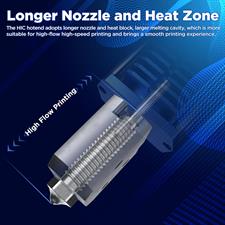 Phaetus Dragonfly 3D Printer Head HIC HF All Metal Hotend, Supporting 500℃ High Temperature and 36.5mm³/s High Flow Printing, Integral Welding Nozzle, Fit for Ender 3/3 V2/3 Pro/Ender 5 Series/CR 10 Series 3D Printer