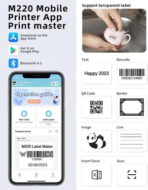 Phomemo Thermal Label Printer Bluetooth M220 20-75cm