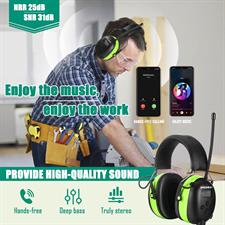 PROHEAR Noise Reduction Safety Earmuffs 5.1 Bluetooth Hearing Protection AM FM Radio Headphones with Rechargeable Battery
