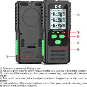 R&D INSTRUMENTS EMF Electromagnetic Radiation Field Detector Handheld Reader Tester