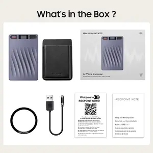 RECPOINT AI Voice Recorder Professional Voice Activated Recorder with AI Transcription & Summarize 64GB 