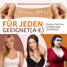 REFUN Breast Band Bra Invisible Self-Adhesive Strapless Adhesive Bra with 1 Pairs Silica Gel Breast Lift Tape for AE Cup Large Breasts