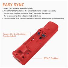 Remote Controller and Nunchuck Joystick Compatible for wii/wii u (Red)