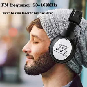 Retekess FM Radio Headphones Headset TR101 