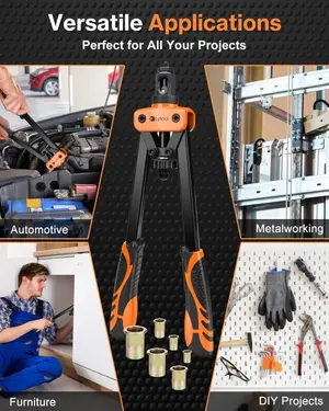 Lytool 14 inch Rivet Gun Nut Tool with 205pcs Nuts