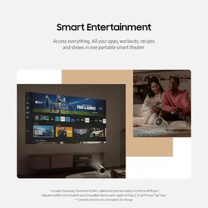 Samsung The Freestyle Smart Portable Projector 2nd Gen with Gaming Hub FHD HDR 30” 100”