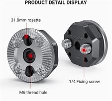 SMALLRIG Bolt-On Rosette Mount (M6 Thread) for Camera Cage and Shoulder Rig - SAP2804