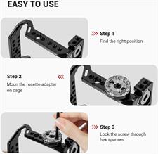 SMALLRIG Bolt-On Rosette Mount (M6 Thread) for Camera Cage and Shoulder Rig - SAP2804