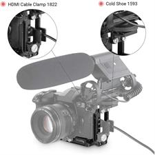 SMALLRIG Lightweight L-Bracket for Panasonic Lumix G9, Built-in Quick Release Tripod L Plate with Slide Second Handle & 1/4 Threaded Holes - 2191