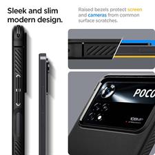 Spigen Rugged Armor Back Cover Compatible for Poco X4 Pro 5G (TPU | Matte Black)