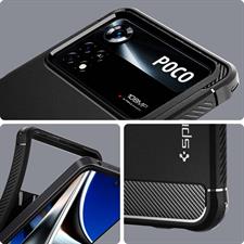 Spigen Rugged Armor Back Cover Compatible for Poco X4 Pro 5G (TPU | Matte Black)