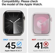 SPIGEN Thin Fit Case Designed for Apple Watch Series 9/8/7 (45mm) Exact Fit Ultra Slim Hard Cover