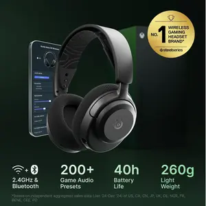 SteelSeries Headphones Arctis Nova 3X Wireless Multi-Platform Gaming Headset 
