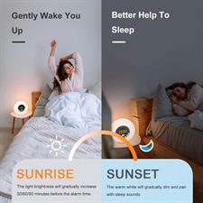 StillCool Wake Up Light Sunrise Alarm Clock for Kids, Sleep Aid, FM Radio, Snooze, Nightlight, Daylight, 12 Natural Sounds, 7 Colors