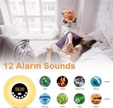 StillCool Wake Up Light Sunrise Alarm Clock for Kids, Sleep Aid, FM Radio, Snooze, Nightlight, Daylight, 12 Natural Sounds, 7 Colors