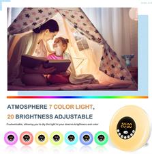 StillCool Wake Up Light Sunrise Alarm Clock for Kids, Sleep Aid, FM Radio, Snooze, Nightlight, Daylight, 12 Natural Sounds, 7 Colors