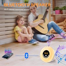 StillCool Wake Up Light Sunrise Alarm Clock for Kids, Sleep Aid, FM Radio, Snooze, Nightlight, Daylight, 12 Natural Sounds, 7 Colors
