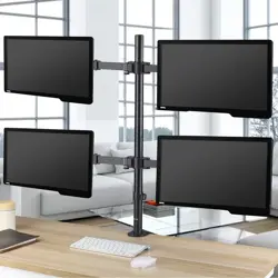 Suptek Quad Monitor Arm For 13"-27" Screens | Monitor Mount Clamp Tilt Swivel Rotation(80cm Pole) MD6884