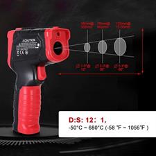 TASI Infrared Thermometer, TA601C Non-Contact Digital Laser Thermometer InfraredGun Range LCD Backlit