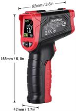 TASI Infrared Thermometer, TA601C Non-Contact Digital Laser Thermometer InfraredGun Range LCD Backlit