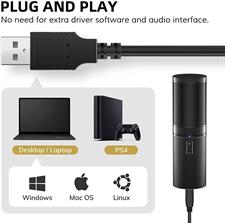 TONOR USB Condenser Microphone Recording for Desktop and Laptop MAC Windows Cardioid Microphone for Recording Studio Conversation YouTube Voice Over