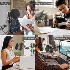 TONOR USB Condenser Microphone Recording for Desktop and Laptop MAC Windows Cardioid Microphone for Recording Studio Conversation YouTube Voice Over