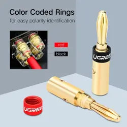 Ugreen Speaker Cable Banana Connector Screw Jack Plug Adapter for Speaker Wire Amplifier Audio Video Cable Banana Plug