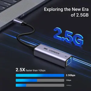 UGREEN USB C to Ethernet Adapter 2.5G Aluminum LAN RJ45 Adapter for Laptop