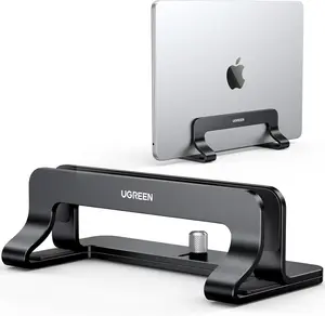 UGREEN Vertical Laptop Stand Holder for Desk Compatible with MacBook Pro, MacBook Air Stand Vertical Aluminum Adjustable for Up to 17.3 Inch