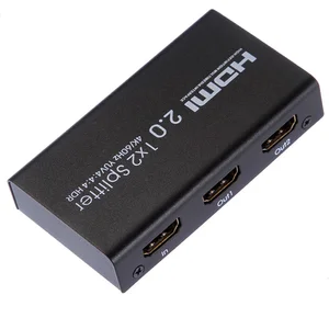 HDMI UHD 4K 60Hz 2.0 Repeater Amplifier Splitter Box Hub HDR 1080P 1x2 1In 2Out