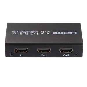 HDMI UHD 4K 60Hz 2.0 Repeater Amplifier Splitter Box Hub HDR 1080P 1x2 1In 2Out