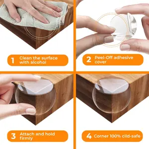 unina Corner Protector Baby Proof Corner Guards Child Safety with Pre-applied Adhesive (Pack of 17)