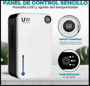 UW Dehumidifier 2.4 Liters With Humidity Display 750ml/Day 