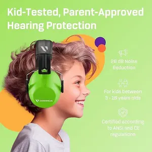 Vanderfields Kids Earmuffs Noise Cancelling Headphones for Kids Age 3-16 Year Old - 26dB SNR