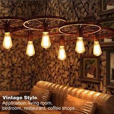 Wedna Vintage Edison LED Filament Light Bulbs Screw, 6W E27 ST64 Pack of 4