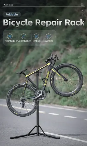 WEST BIKING Bike Repair Stand Storage Multipurpose Foldable Bicycle Display Stand Professional Bike Maintenance Wall/Floor Racks