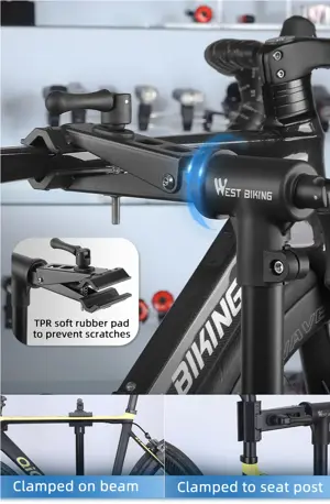 WEST BIKING Bike Repair Stand Storage Multipurpose Foldable Bicycle Display Stand Professional Bike Maintenance Wall/Floor Racks