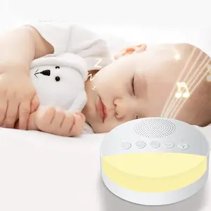 White Noise Machine Baby Sleep Sound Machine with Night Light 20 Music USB Rechargeable 