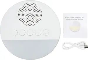 White Noise Machine Baby Sleep Sound Machine with Night Light 20 Music USB Rechargeable 