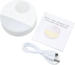 White Noise Machine Baby Sleep Sound Machine with Night Light 20 Music USB Rechargeable 