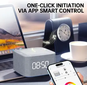 White Noise Sleep Therapy Machine Memory Function Bluetooth App Controller 32+ Soothing Sounds Alarm Clock 