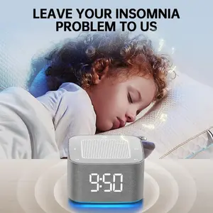 White Noise Sleep Therapy Machine Memory Function Bluetooth App Controller 32+ Soothing Sounds Alarm Clock 