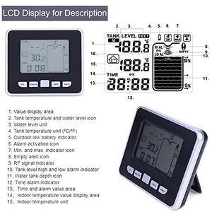 Wireless Ultrasonic Water Tank Liquid Level Meter With Temperature Sensor FT002 